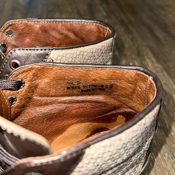 Mens coach leather monogram waterproof boots size 9.5 like new condition - Picture 9 of 11